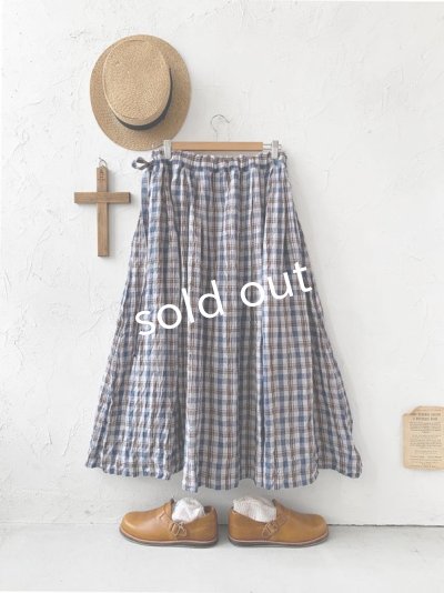 画像6: MARCHE' DE SOEUR／サイドリボンスカート・ブルーチェック