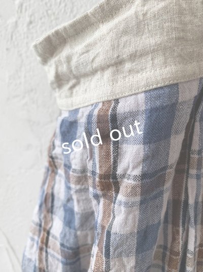 画像5: MARCHE' DE SOEUR／エプロンワンピース・生成り×ブルーチェック