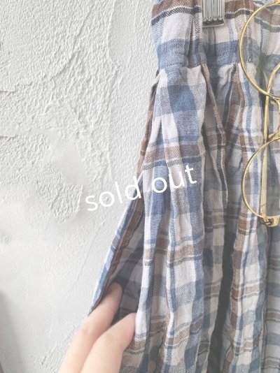 画像3: MARCHE' DE SOEUR／サイドリボンスカート・ブルーチェック