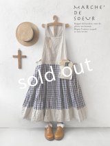 MARCHE' DE SOEUR／エプロンワンピース・生成り×ブルーチェック