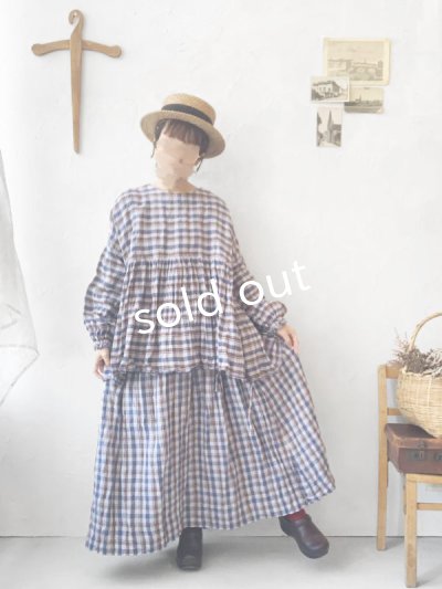 画像9: MARCHE' DE SOEUR／ギャザープルオーバー・ブルーチェック