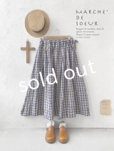MARCHE' DE SOEUR／サイドリボンスカート・ブルーチェック