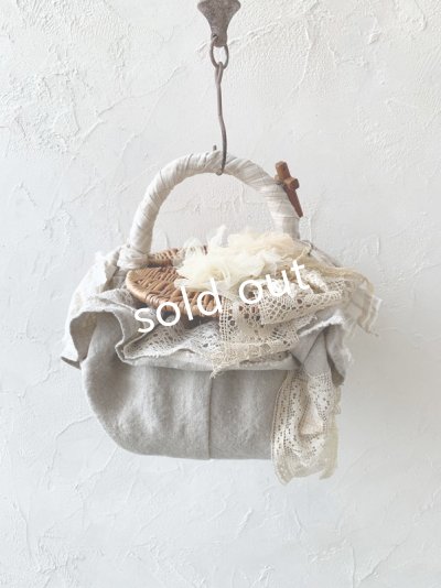 画像6: pollenbienco／アンティークレースのカバーバスケット