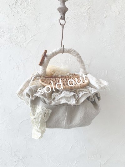 画像4: pollenbienco／アンティークレースのカバーバスケット