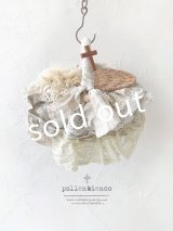 pollenbienco／アンティークレースのカバーバスケット