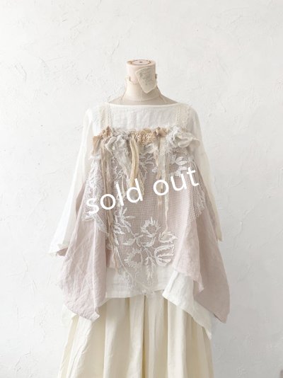 画像9: pollenbienco/アンティークレースのキャミジレ・くすみピンク