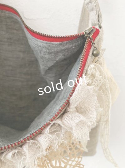 画像9: pollenbienco/アンティークレースのウエストポーチ