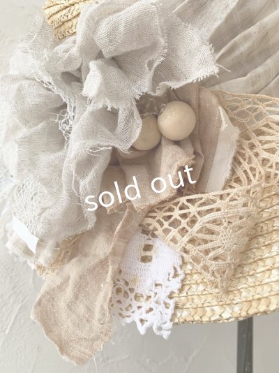 画像3: pollenbienco／アンティークレースの帽子・B