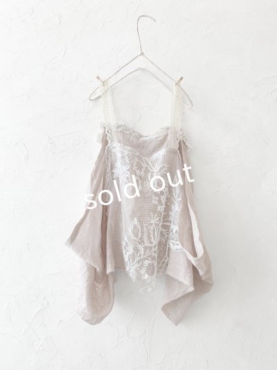 画像7: pollenbienco/アンティークレースのキャミジレ・くすみピンク