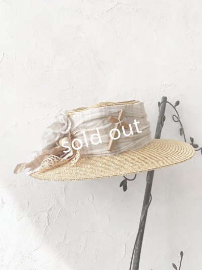 画像8: pollenbienco／アンティークレースの帽子・B