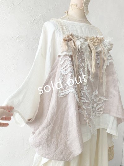 画像10: pollenbienco/アンティークレースのキャミジレ・くすみピンク