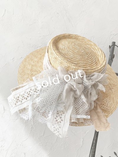 画像6: pollenbienco／アンティークレースの帽子・B