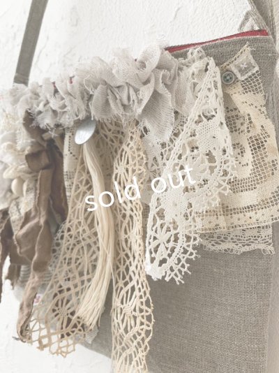 画像6: pollenbienco/アンティークレースのウエストポーチ