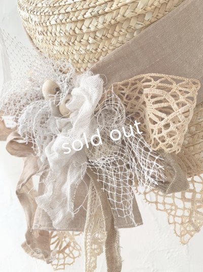 画像4: pollenbienco／アンティークレースの帽子・A