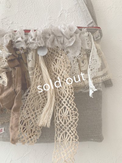 画像3: pollenbienco/アンティークレースのウエストポーチ