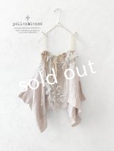 pollenbienco／アンティークレースのキャミジレ・くすみピンク