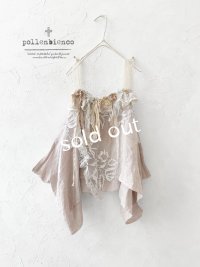 pollenbienco／アンティークレースのキャミジレ・くすみピンク
