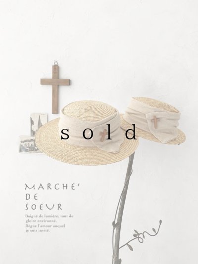 画像1: MARCHE' DE SOEUR／クロスハット・杢エクリュ