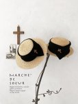 画像1: MARCHE' DE SOEUR／クロスハット・黒 (1)