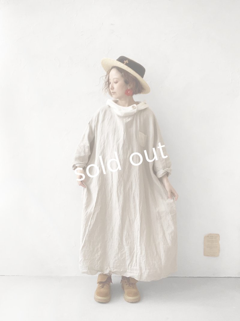 画像12: MARCHE' DE SOEUR／フードワンピース・生成り (12)