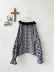 画像8: MARCHE' DE SOEUR／ラッフルバルーンプルオーバー・ブルーチェック (8)