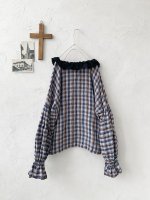 画像8: MARCHE' DE SOEUR／ラッフルバルーンプルオーバー・ブルーチェック (8)