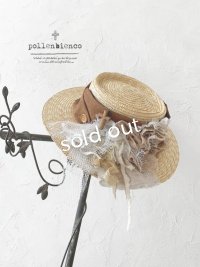 pollenbienco／アンティークレースの帽子・D