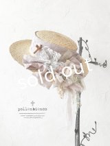 pollenbienco／アンティークレースの帽子・C