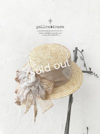 pollenbienco／アンティークレースの帽子・A
