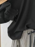 画像5: nous rendent heureux／シャーリングブラウス・黒