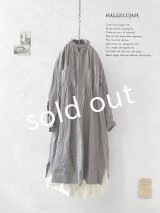 HALLELUJAH／1890's Bourgeron 羊飼いシャツワンピース・gray