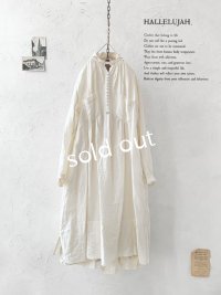HALLELUJAH／1890's Bourgeron 羊飼いシャツワンピース・off-white