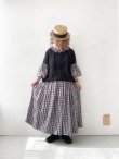 画像11: MARCHE' DE SOEUR／ラッフルバルーンプルオーバー・黒×ブルーチェック (11)