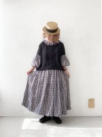 画像11: MARCHE' DE SOEUR／ラッフルバルーンプルオーバー・黒×ブルーチェック (11)