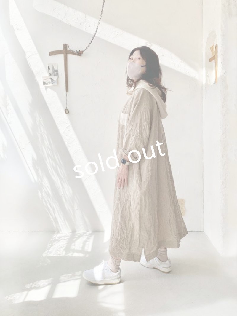 画像14: MARCHE' DE SOEUR／フードワンピース・生成り×オフ (14)