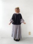画像14: MARCHE' DE SOEUR／ラッフルバルーンプルオーバー・黒×ブルーチェック (14)