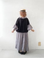 画像14: MARCHE' DE SOEUR／ラッフルバルーンプルオーバー・黒×ブルーチェック (14)