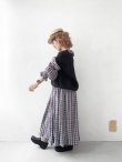 画像13: MARCHE' DE SOEUR／ラッフルバルーンプルオーバー・黒×ブルーチェック (13)