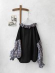 画像9: MARCHE' DE SOEUR／ラッフルバルーンプルオーバー・黒×ブルーチェック (9)
