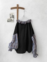 画像9: MARCHE' DE SOEUR／ラッフルバルーンプルオーバー・黒×ブルーチェック (9)