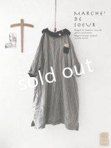 MARCHE' DE SOEUR／フードワンピース・杢ブラック×黒