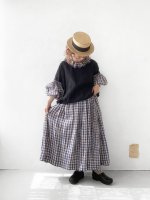 画像12: MARCHE' DE SOEUR／ラッフルバルーンプルオーバー・黒×ブルーチェック (12)
