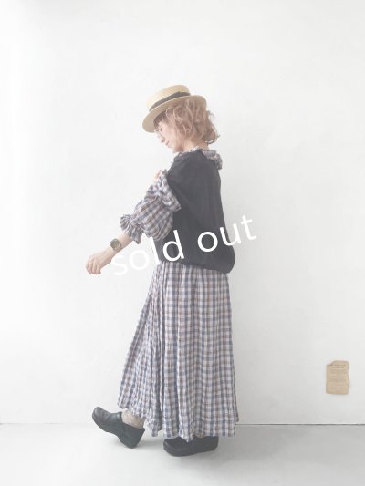 画像9: MARCHE' DE SOEUR／サイドリボンスカート・ブルーチェック