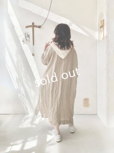 画像15: MARCHE' DE SOEUR／フードワンピース・生成り×オフ