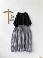 画像7: MARCHE' DE SOEUR／ポケットワンピース・黒×チェック (7)