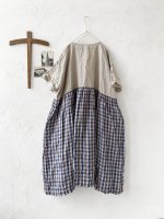 画像6: MARCHE' DE SOEUR／ポケットワンピース・生成り×チェック (6)