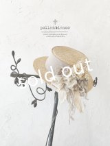 pollenbienco／プリザーブドフラワーの帽子・ナチュラル