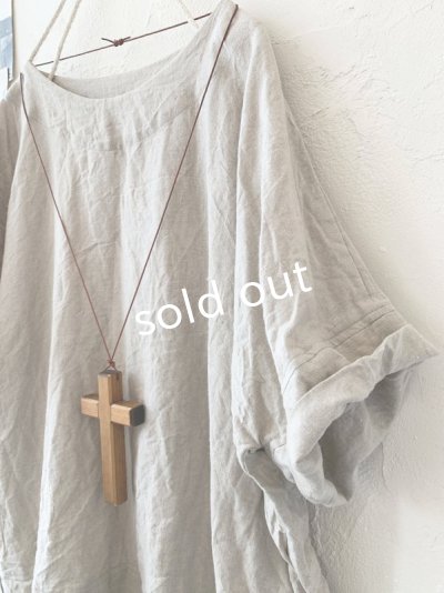 画像2: MARCHE' DE SOEUR／リネンプルオーバー・生成り