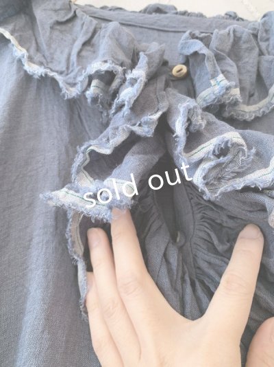 画像6: MARCHE' DE SOEUR／フローフリルワンピース・遠州織ブルー