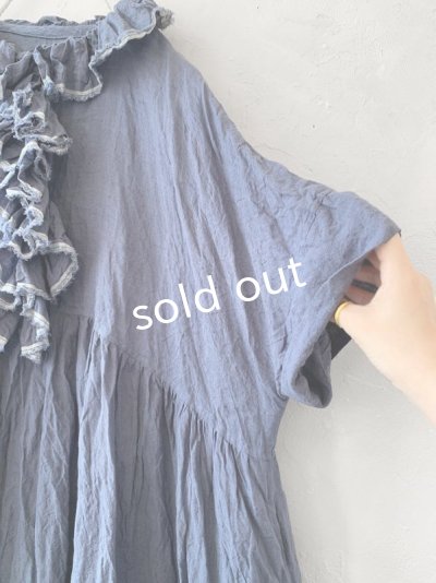 画像5: MARCHE' DE SOEUR／フローフリルワンピース・遠州織ブルー